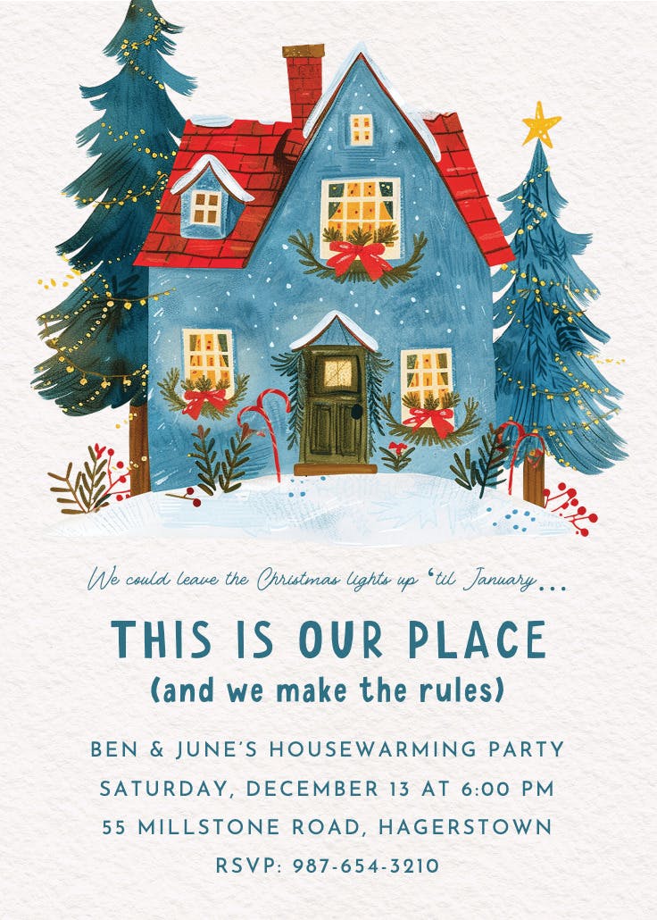 Our place - housewarming invitation